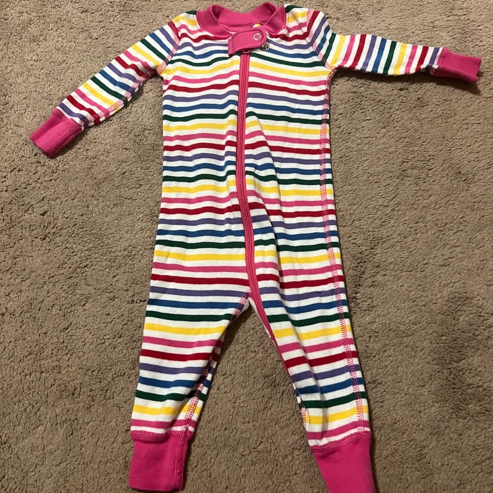 EUC 3-6 month striped Hanna pjs